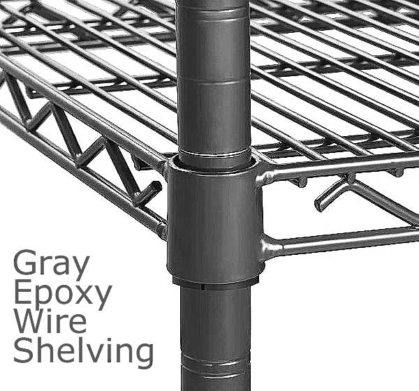 Gray Epoxy-Coated Wire Shelving